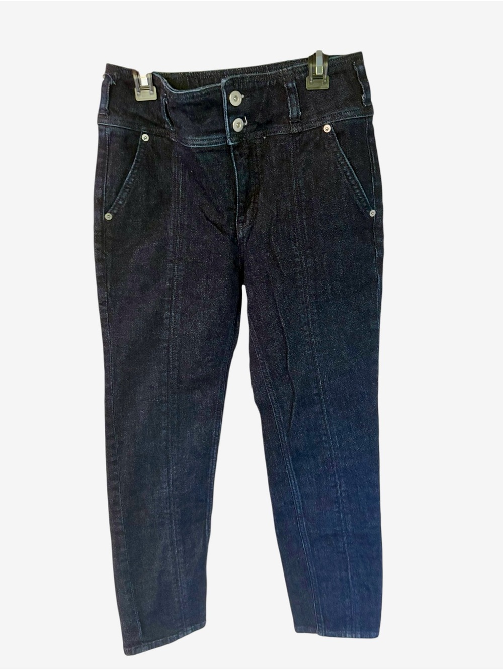 #130 PILCRO and the LETTERPRESS Dark  High-Rise Straight Jeans